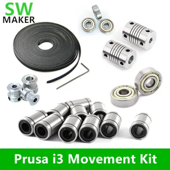 

SWMAKER 3D printer Reprap prusa i3 movement kit GT2 belt pulley 608zz bearing LM8uu 624zz bearing