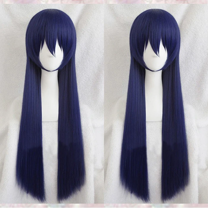 Отлично! Парик для косплея Love Live Sonoda Umi длиной 80 см прямой смешанный синий