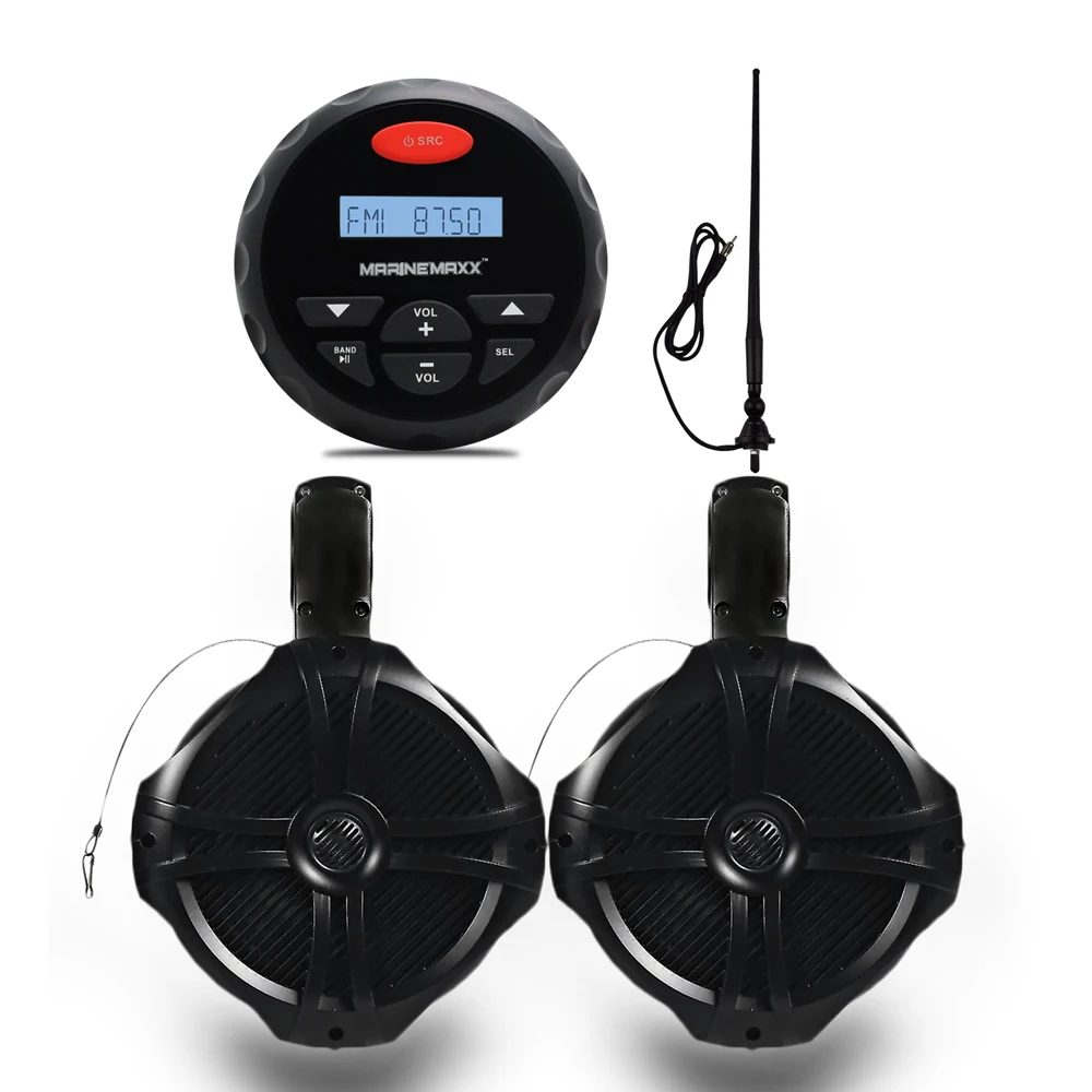 Waterproof Marine Gauge Radio Car MP3 Player/USB Stereo for BOAT ATV UTV+6.5"500W Marine