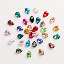 7 tamanhos 5-50 pçs multicolorido lágrima gota quente fix strass cristal pedras de vidro para diy arte do prego roupas decoração de casamento