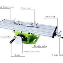 Мини Многофункциональный поперечный Рабочий стол для сверлильного фрезерного станка скамейка тиски механические инструменты