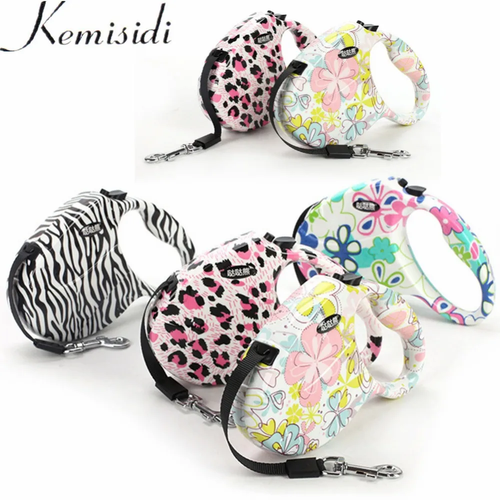 

KEMISIDI 5M Colorful Retractable Dog Leash Extending Puppy Walking Leads Pet Dog Running Leashes Hands Freely For Walking Dog
