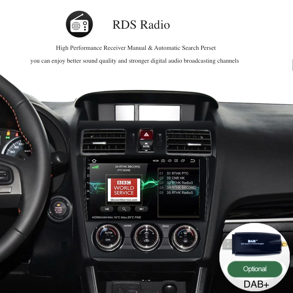 Discount Car Radio GPS Android 8.0/7.1 for Subaru Forester WRX XV 2016 2017 2.5D IPS Screen 8-Core 4gb ram+ 32gb rom SWC carplay 4G LTE 9