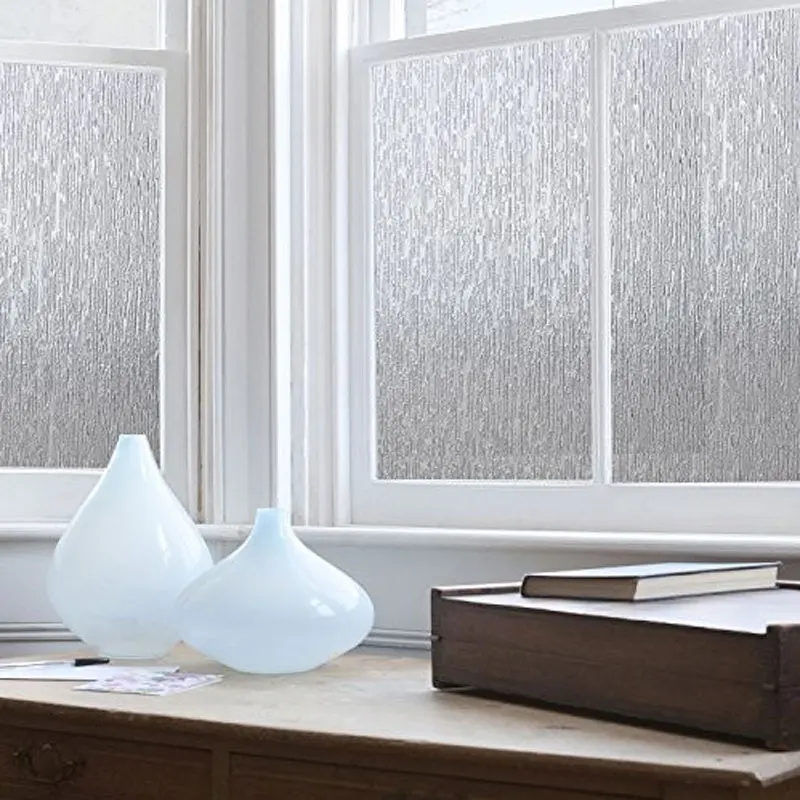 45 X 300 Cm Glass Window Foil Film Rain Static Cling Frosted Glass Sticker Privacy Decorative Self Adhesive Glass Furniture Film Aliexpress Home Garden