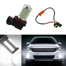 1 шт. H11 ПРИВЕЛО canbus 5630 33 SMD Лампы Отражатель Зеркало Дизайн Для Противотуманных Фар свет Нет Ошибка Для Audi A3 A4 A5 S5 A6 Q5 Q7 TT