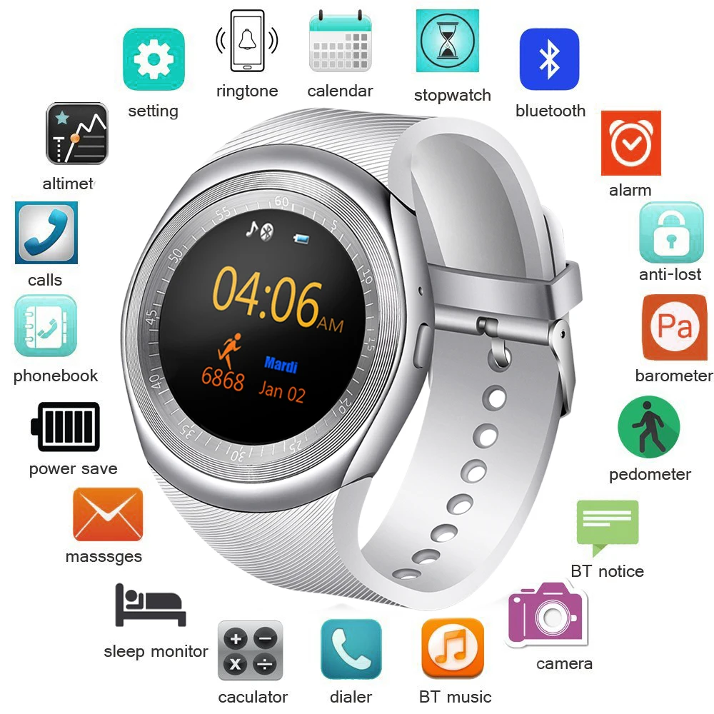 BANGWEI font b Couple b font Multifunction Smart font b Watch b font LED Color Screen