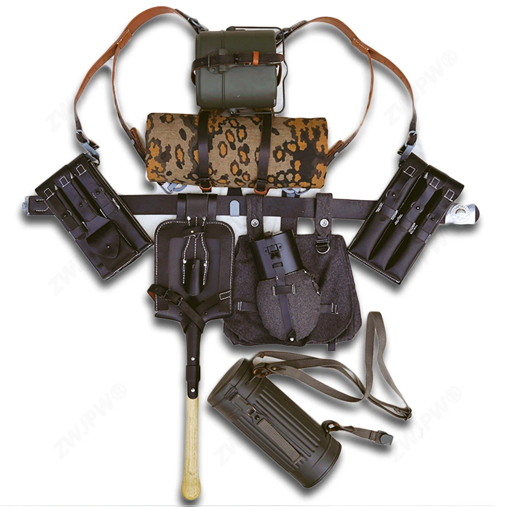 WW2 WWII EQUIPMENT MP40/P38 LEATHER FIELD GEAR PACKAGE EQUIPMENT