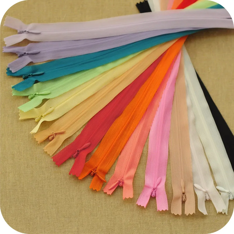 12 Pcs Exquisite 25 Cm Invisible Zipper High grade DIY Craft Supplies