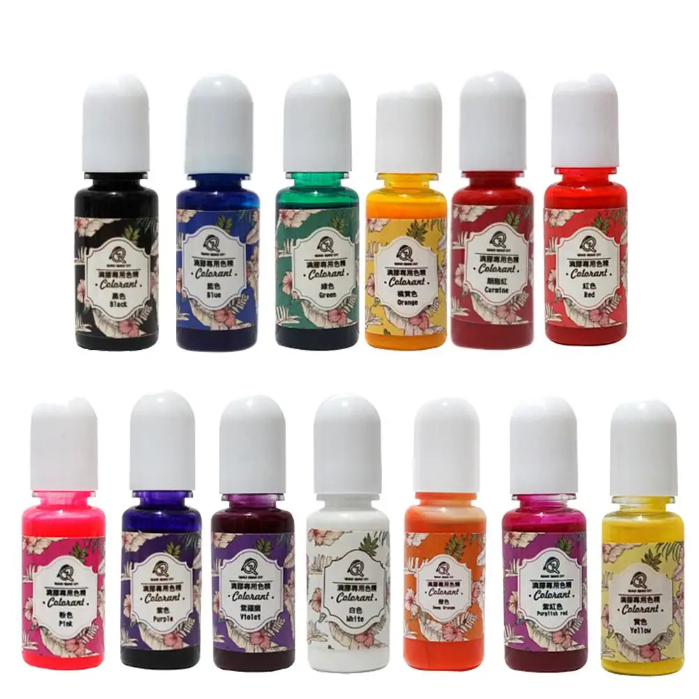 

In Bottles Approx 10g Practical Epoxy UV Resin Coloring Dye Colorant Pigment DIY Handmade Craft Supplies 13 Colors No Smell