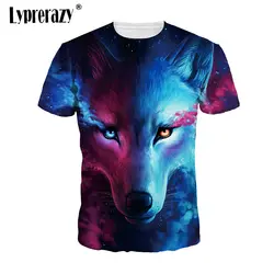 Lyprerazy Blue Wolf 3d футболка Прямая поставка футболка с круглым вырезом модная летняя футболка крутая футболка
