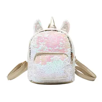 

Women Sequins Unicorn Backpacks Teenage Girls Travel Large Capacity Bags Portable Party Mini School Bags Shoulder Bag for Lady
