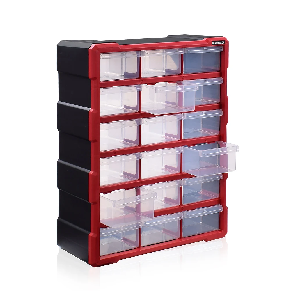 Ceny NEWACALOX 39 szuflada duży Organizer sprzęt i szafka na narzędzia gospodarstwa domowego pudełko plastikowe małe przechowywanie części Multi trumny Case