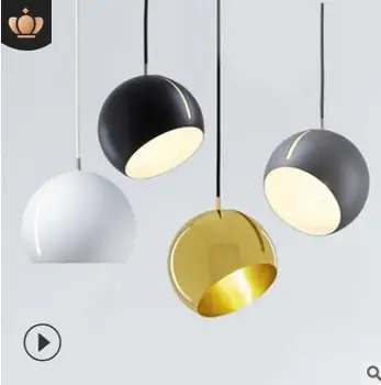 

Nordic creative restaurant bar single chandelier post-modern minimalist design bedroom bedside clothing store rotating lights