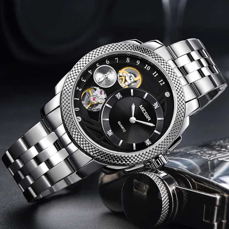 

Brand Luxury 2018 New Fashion Quartz Watch Men Waterproof Leather Band Steel Wristwatch