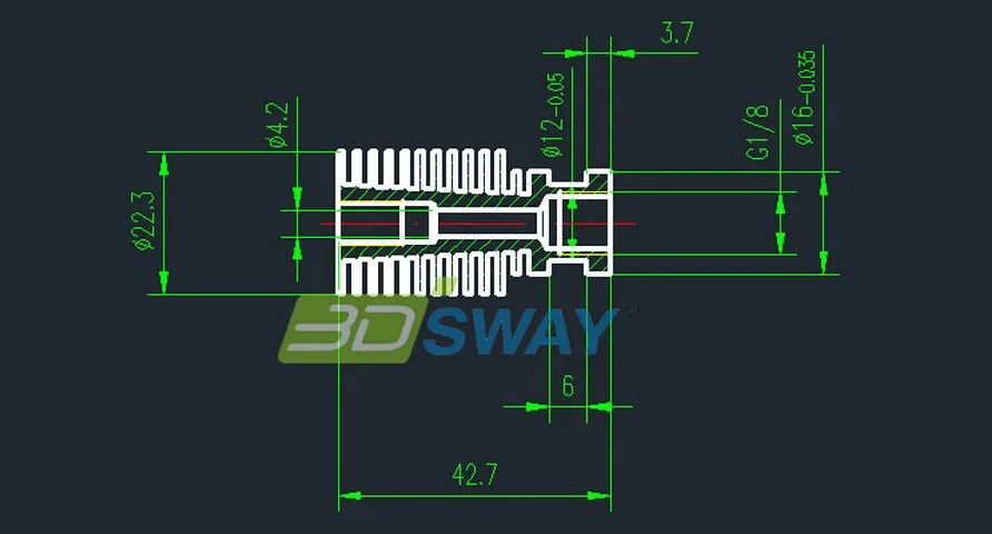 3 комплекта/партия DSWAY Собранный Боуден Hotend комплект e3d V6 J-head подключения печатающей головки печати для 0,4 мм/1,75 мм нити 3D-принтеры часть