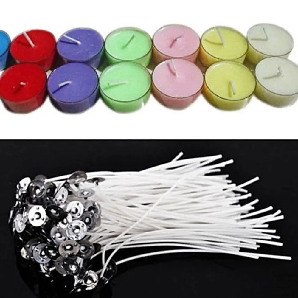 

30pc 10cm Non-Toxic Durable DIY Candle Wicks Cotton Core Waxed With Sustainers For Candle Making Candle Accessories