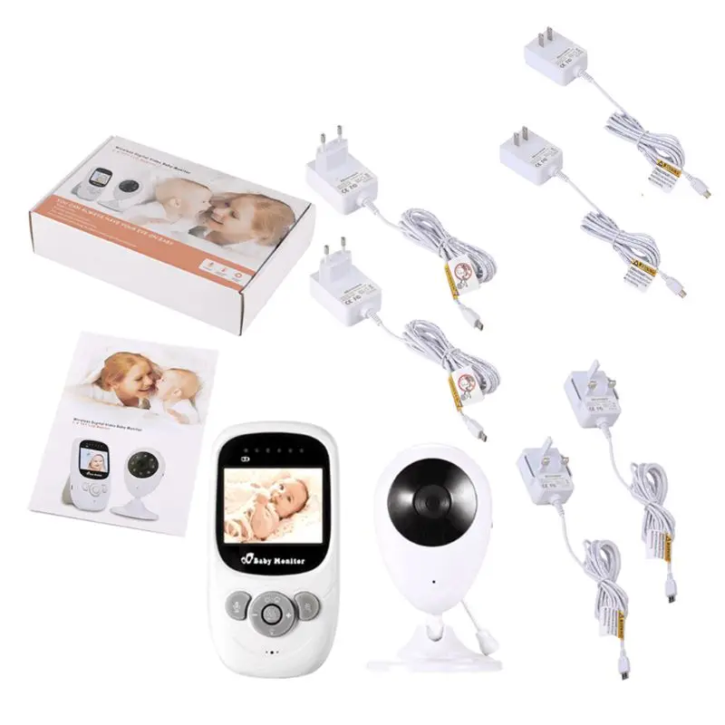

1 Set Baby Video Monitor Camera Wireless Receiver Two-way Intercom Surveillance Music Player 2.4" LCD Screen Night Vision