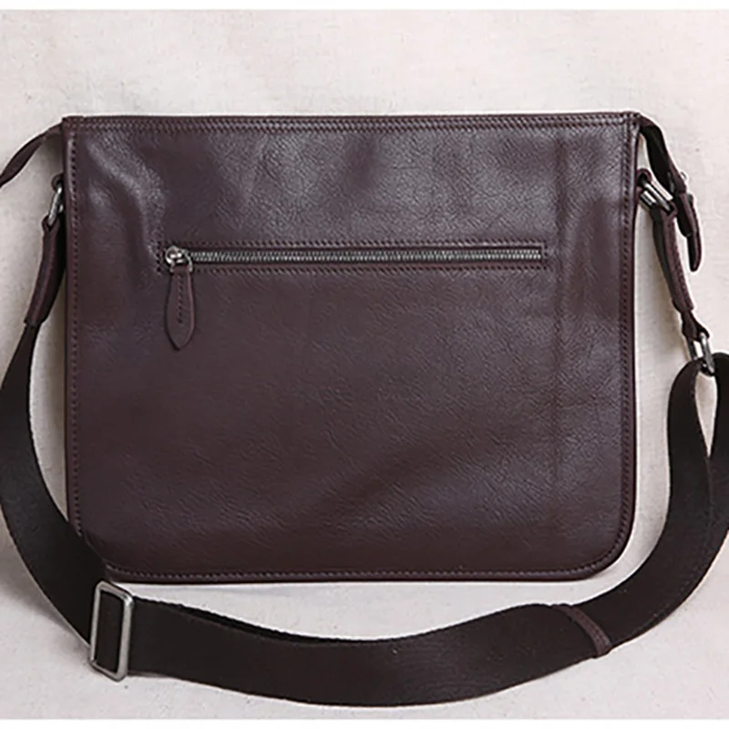 US $55.63 Aetoo Leather Male Bag UltraThin Shoulder Crossbody Bag European And American Fashion Cowhide Simple Casual Horizontal Bag