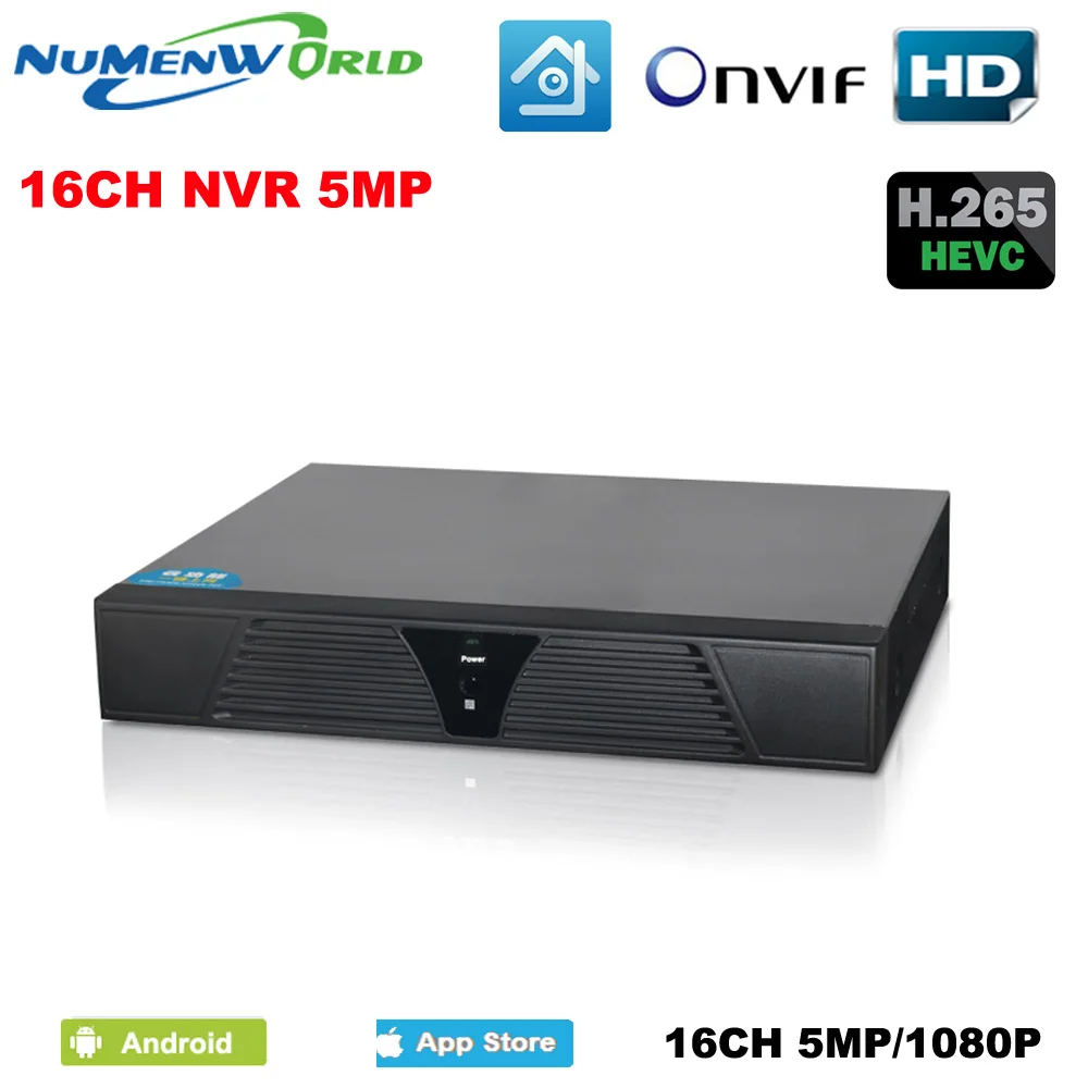 Numenworld Full HD для 16ти-канального видеорегистратора 5MP NVR CCTV 16CH NVR для IP Камера Системы IP камера ONVIF H.264 HDMI сети видео Регистраторы