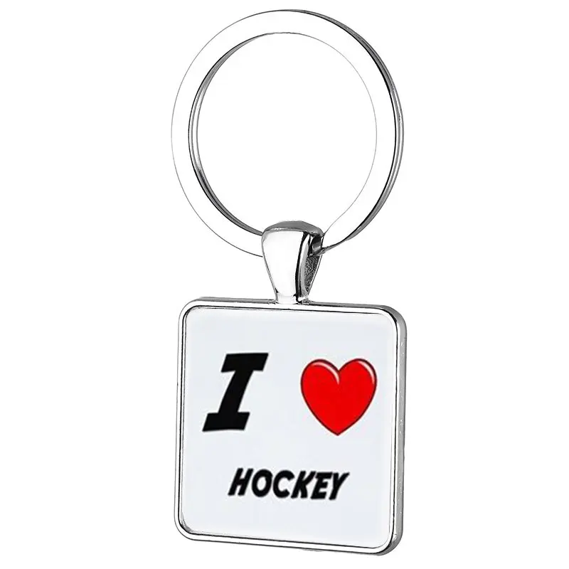 JWEIJIAO, новинка, хоккейный спортивный квадратный брелок, хоккейный брелок для влюбленных, кольцо, держатель, сумка, подвеска для ключей, ювелирное изделие, HY32