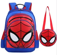3D Spiderman School Bags for Boys Kids Cartoon School Bags Waterproof Children Backpacks with Handbags Set Boys Girls Schoolbag