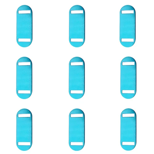 20 шт./партия, идентификационная бирка для собак с защитой от потери, индивидуальная овальная форма, твердый алюминиевый материал, выгравированный на заказ, для щенка, кошки, табличка для телефона - Цвет: Небесно-голубой