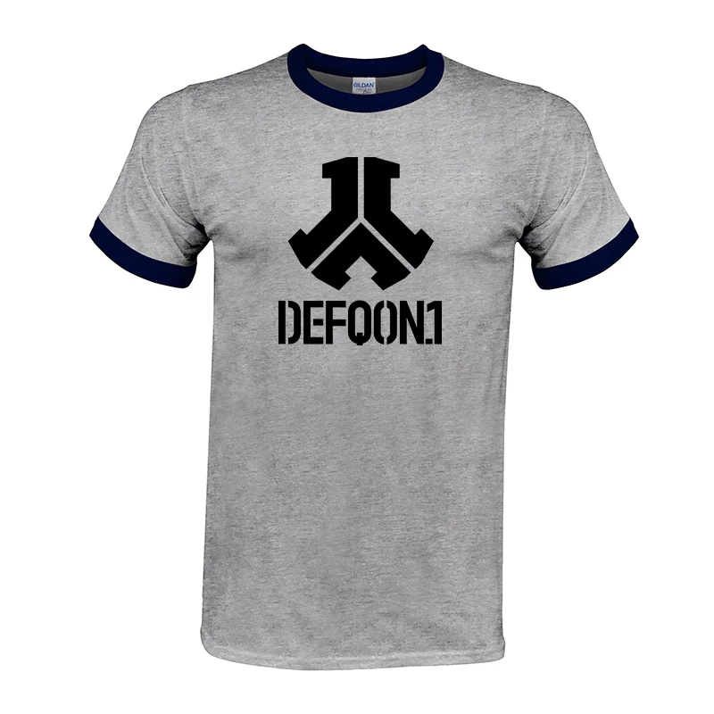 Футболки с принтом Defqon Новое поступление летняя Стильная мужская футболка