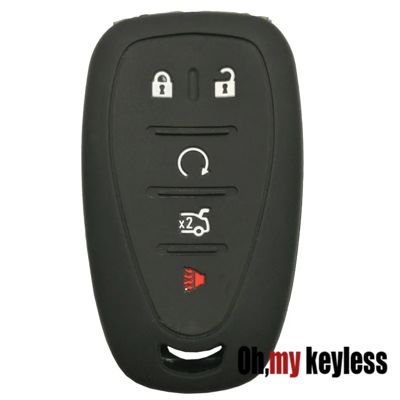 5 button Silicone Keyless Entry Remote Control Key Fob Cover Case