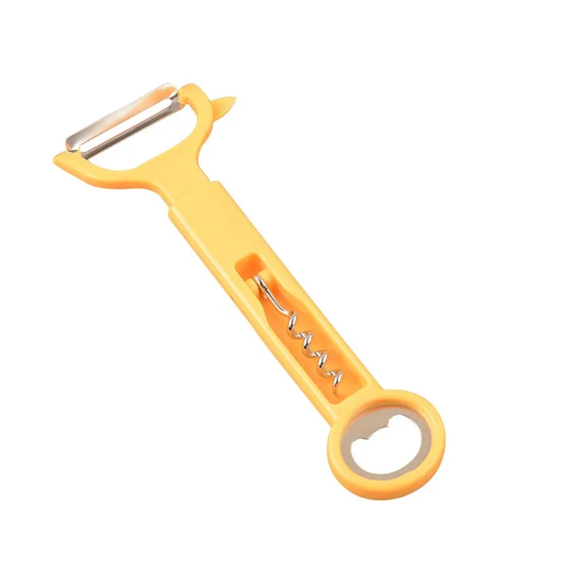 

1Pc PP Stainless Steel Blade Peeler Knife Fruit Potato Slicer Vegetable Cutter Wine Beer Opener Kitchen Accessories Color Random