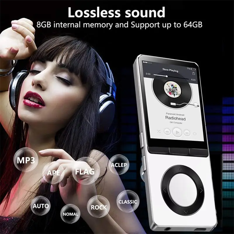 MP4 Player with Speaker Metal Body 1.8inch Screen 8GB Support Recording, FM Radio, Ebook Lossless HD Quality Sound Video Player MP4 Player with Speaker Metal Body 1.8inch Screen 8GB Support Recording, FM Radio, Ebook Lossless HD Quality Sound Video Player
