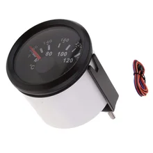 Sensor de temperatura 52mm Rodada Ponteiro do Medidor Medidor de Exibição Para Barco Car Auto Motor 12 v 24 v Vermelho À Prova D’ Água LEVOU Termômetro