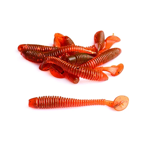 Nouiseuns Bluegill Fishing Worms – 50PCS 22mm Soft Rubber Lures For Bass, Panfish, Trout