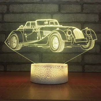 

Retro Car LED Night Light 7 Color Change Desk Light Action Figures Boys Girls Birthday Toys