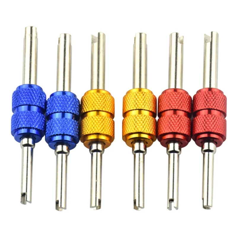 

Aluminum Alloy Color Car Air Conditioner Valve Core Wrench Double Head Installation Tool Disassembly Screwdriver CZ