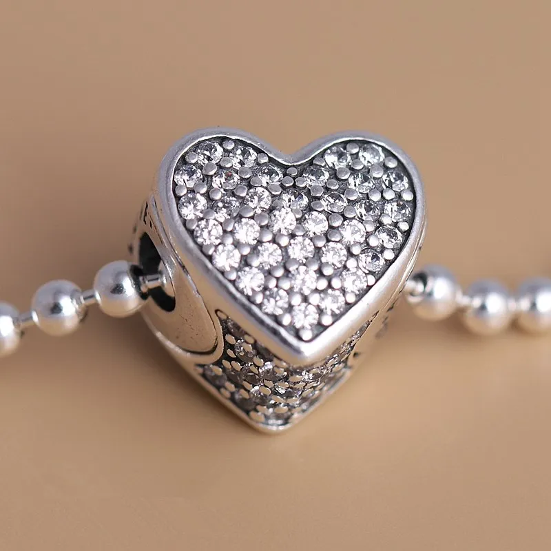 DALARAN July Birthstone Charm – 925 Sterling Silver Heart Charm With Cubic Zirconia For Bracelets - View #3