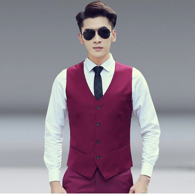 M-6XL плюс размер платье жилеты для мужчин Slim Fit Мужская жилетка, костюм жилет Homme Повседневная Формальная деловая куртка без рукавов