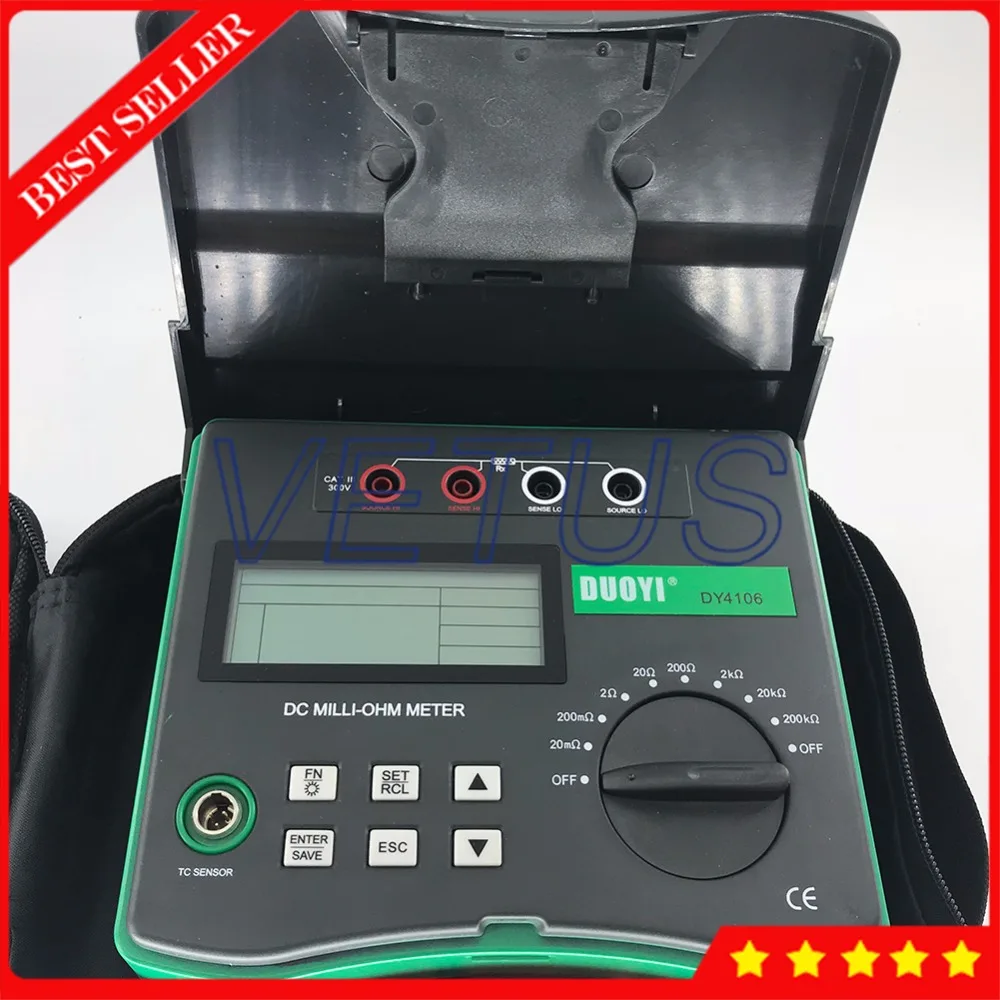 DY4106 Low Resistance Tester OHM Meter with temperature compensationin
