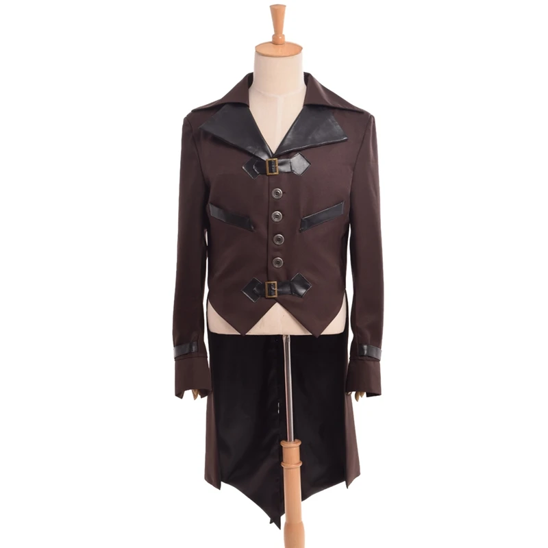 

Men Victorian Steampunk Gothic Aviator Cosplay Jacket Swallow-tailed Coat