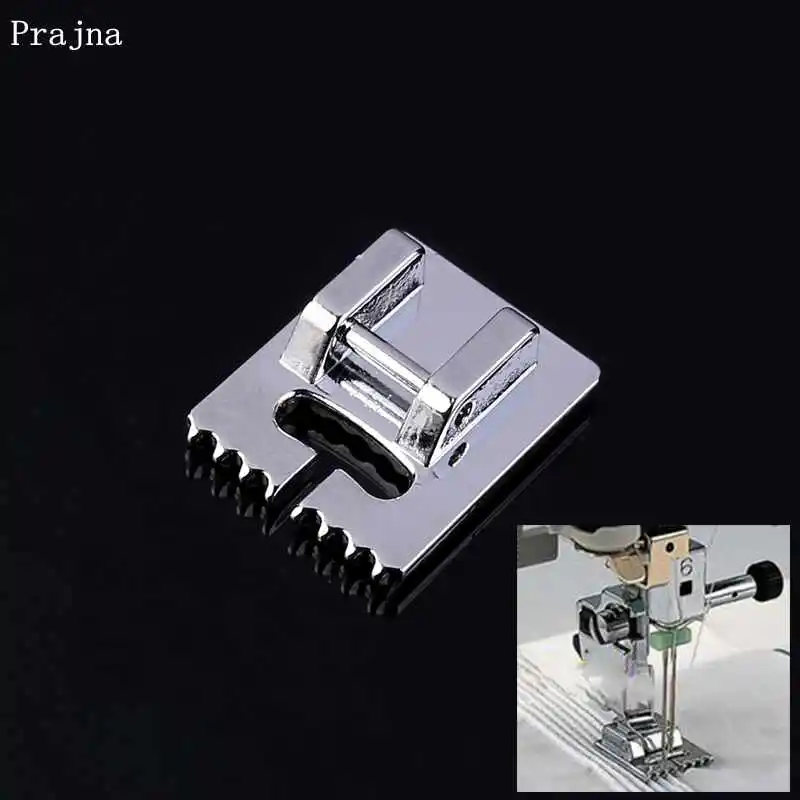 

Prajna 7 Grooves Household Sewing Machine Tank Presser Foot Useful Metal Walking Foot Accessories Multi-function Sewing Machines