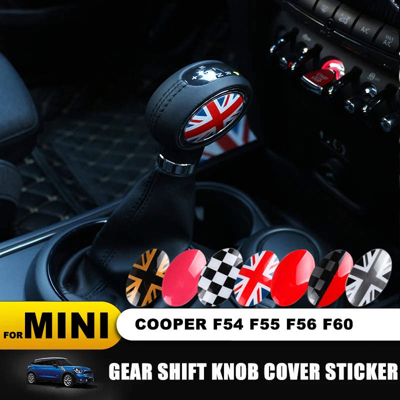 

ABS Car Accessories mini cooper Gear Shift Knob Trim Cover Sticker Decal Sticker For mini cooper F55 F54 F60 Clubman Car-styling