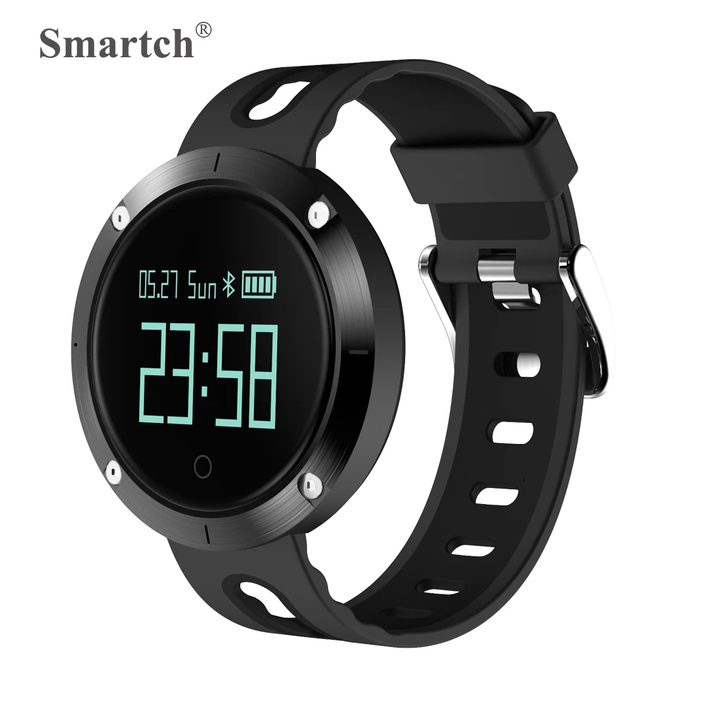 

Smartch DM58 Bluetooth Smart Watch,Blood Pressure/Heart Rate Pulse Monitor,OLED Touch Screen,IP67 Grade Waterproof,Silica Strap