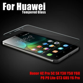 

Tempered Glass For Huawei Film P9 Lite P8 GT3 GR5 Y3 II Y5 II 2 Y6 II Pro Honor 7 Lite 4C Pro 5C 5X Screen Protector Front Cover
