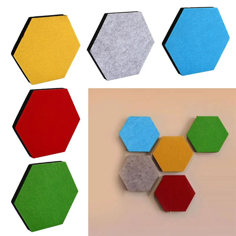 

Hexagon Felt Wall Sticker Felt Decorative Sticker Hexagon Wall Stickers Creative Beautiful Self-Adhesive Board Decorative