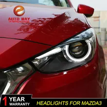 Чехол на головную лампу для Mazda 3 M3 Axela Mazda3, фары, светодиодный фонарь, DRL Объектив, двойной луч, би-ксенон, автомобильные аксессуары
