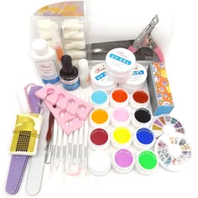 Профессиональный маникюр набор гель UV моющее средство Плюс УФ-гель, полирующие средства лаки для ногтей кисточка для ногтей, Инструменты Kit с 9 Вт Белый УФ-лампа