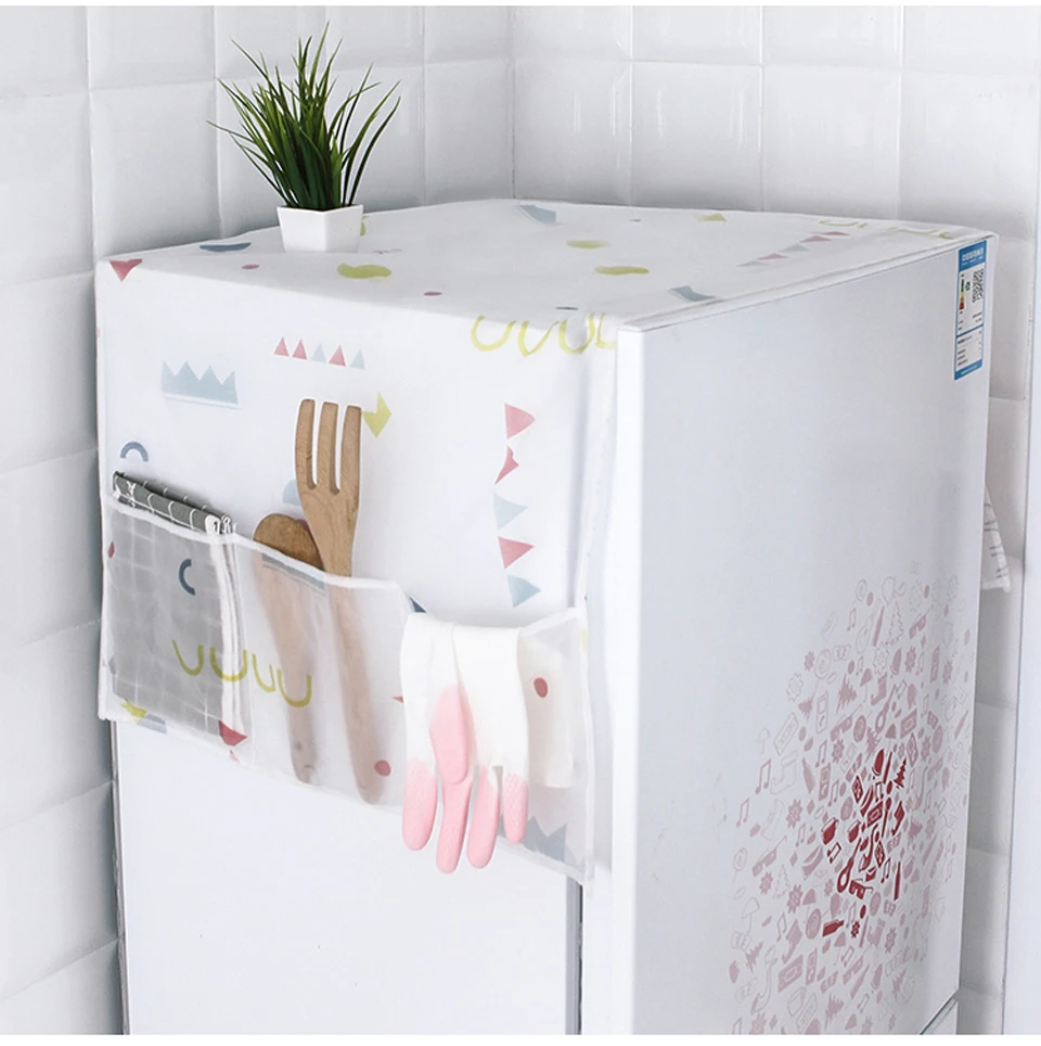 Водонепроницаемый покрытия на холодильник Анти-пыль стиральная машина с сумкой для хранения для дома чистые аксессуары поставки 128 см* 54 см