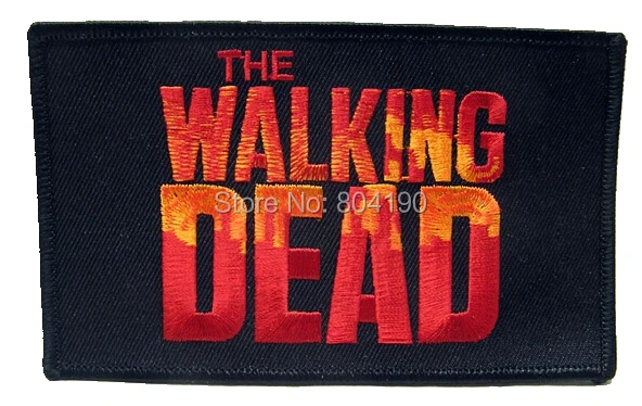 

5" The Walking Dead Logo Movie TV Iron On/Sew On Patch Tshirt TRANSFER MOTIF APPLIQUE Rock Punk Badge