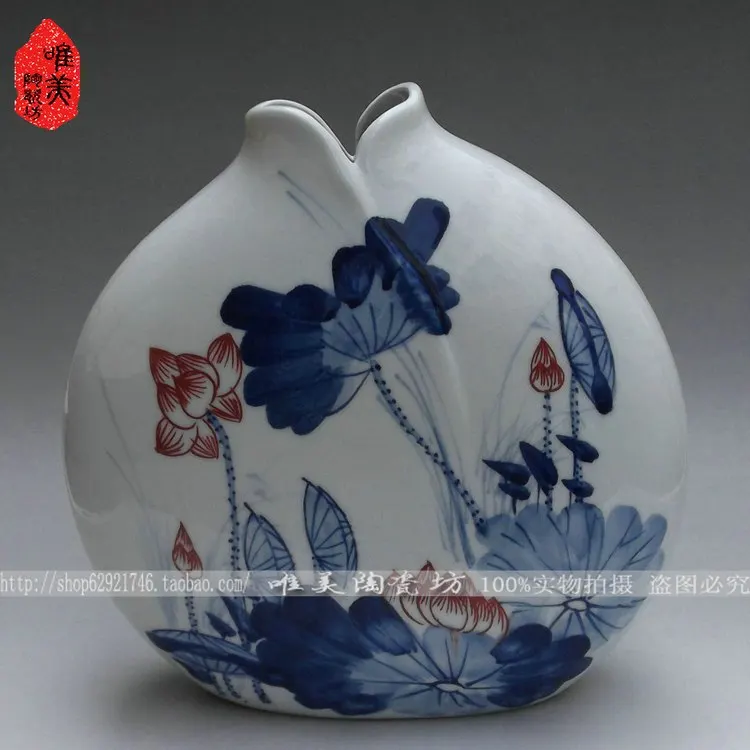 

Ceramics blue and white porcelain ceramic vase fashion chinese style rustic porcelain flower