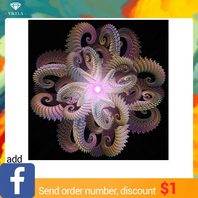 

YIKELA Needlework 5d Diamond Embroidery diamond mosaic picture Religion Mandala cross square diamond painting crafts B35