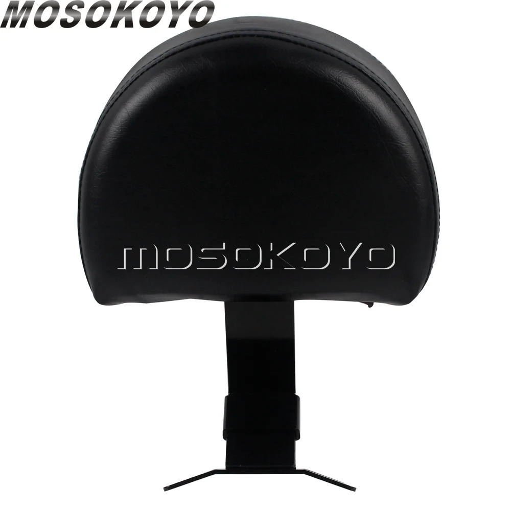 Black Motorcycle Detachable Adjustable Driver Backrest For Harley 2007-UP Softail Classic PU Leather Plug-in Pad | Автомобили и